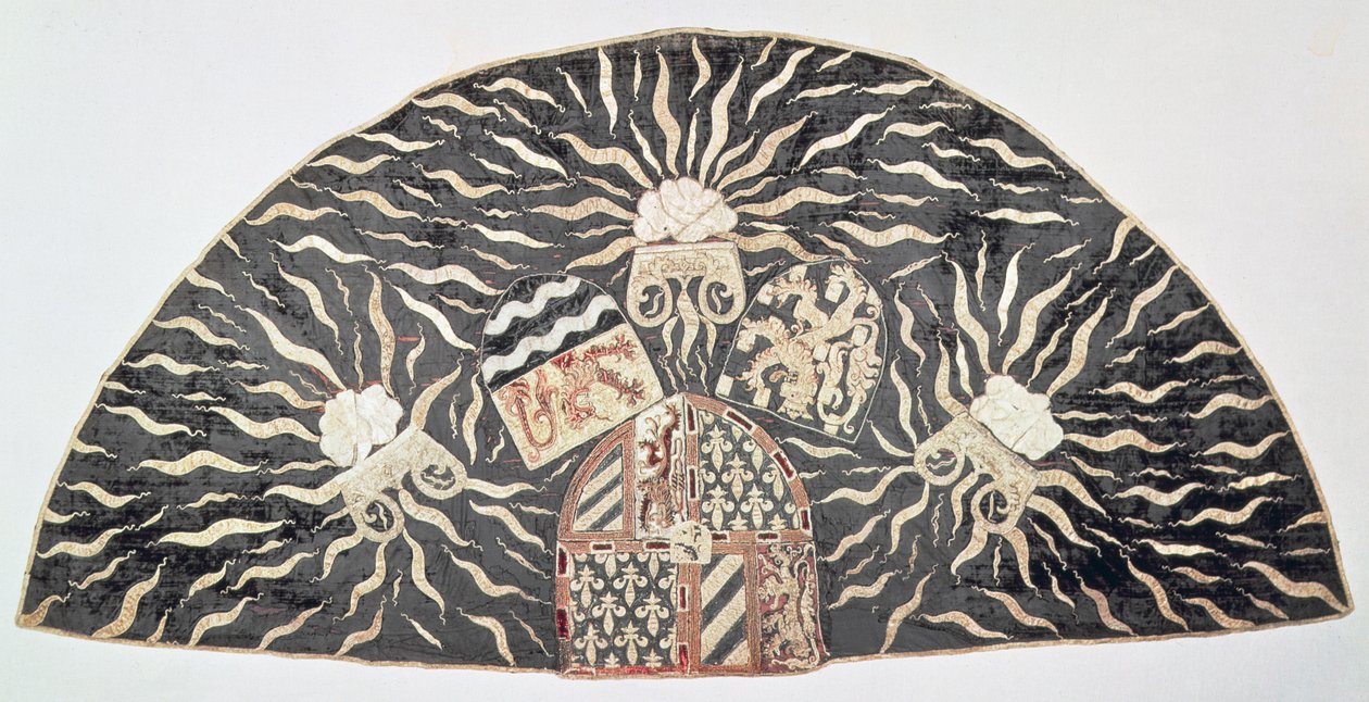 Cope av svart sammet med applicerat broderi som bär armarna av hertigen av Bourgogne, södra Nederländerna, ca 1476 av Unbekannt