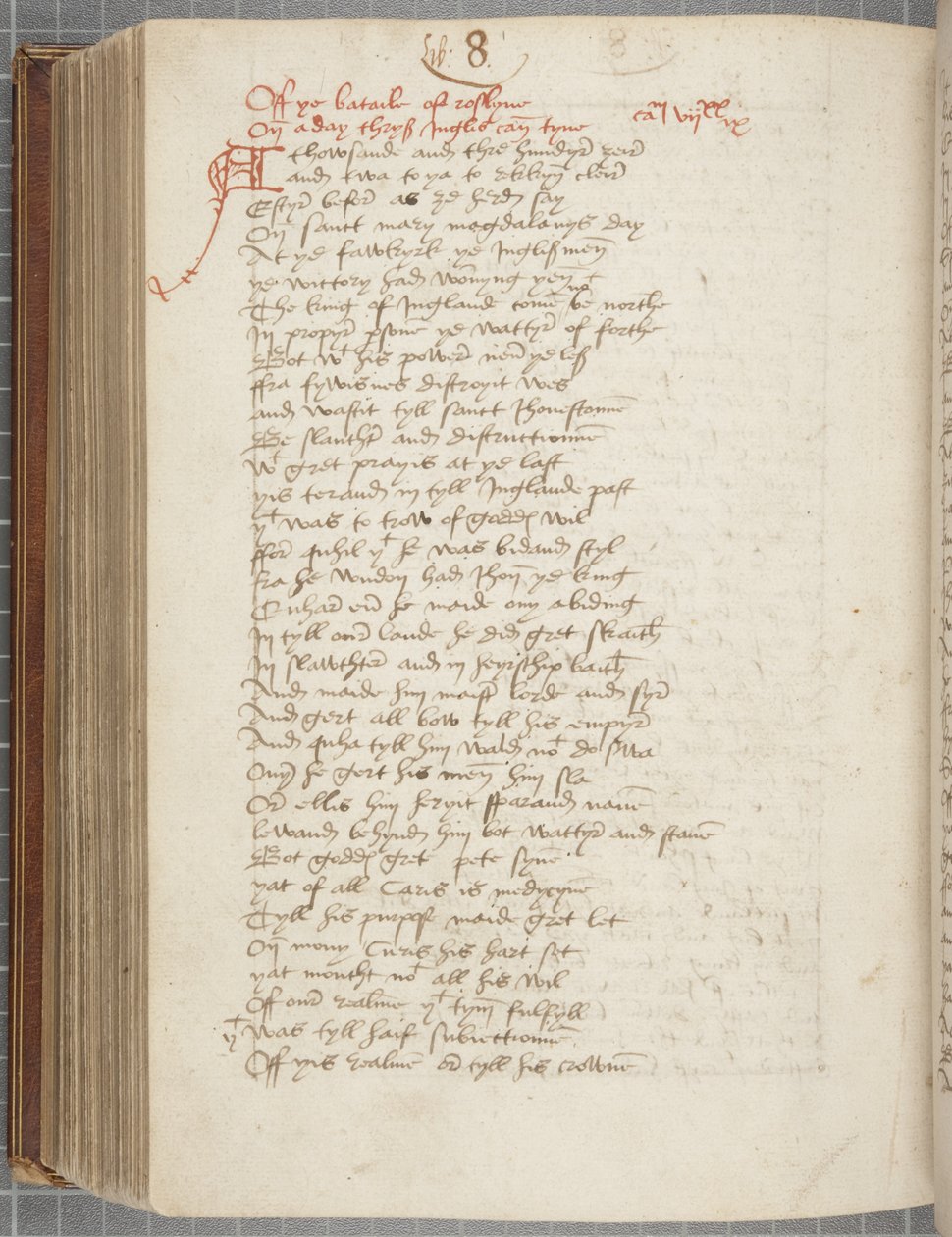 Kopia av krönikan Andrew av Wyntoun, Fol 325 verso, c.1550 (bläck på papper) av Unbekannt