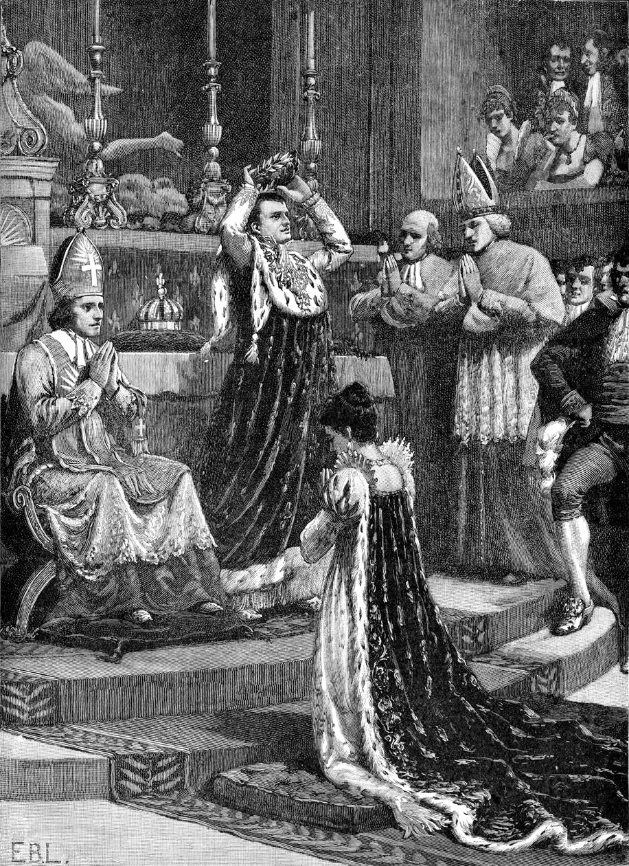 Napoleons kröning, Frankrike av Unbekannter Künstler