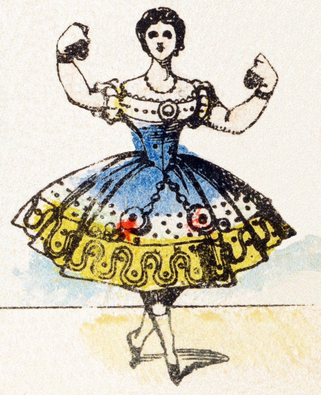 D - Danseuse - Alfabetet - barnunderhållning - Bildepinal, populär serie c.1890 (illustration) av Unbekannt