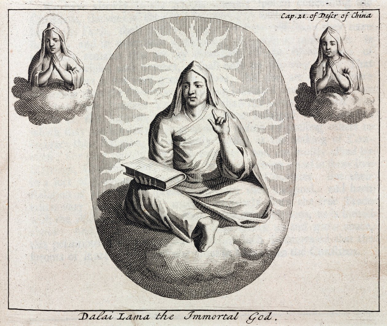 Dalai Lama den odödliga guden, ca 1700 av Unbekannt