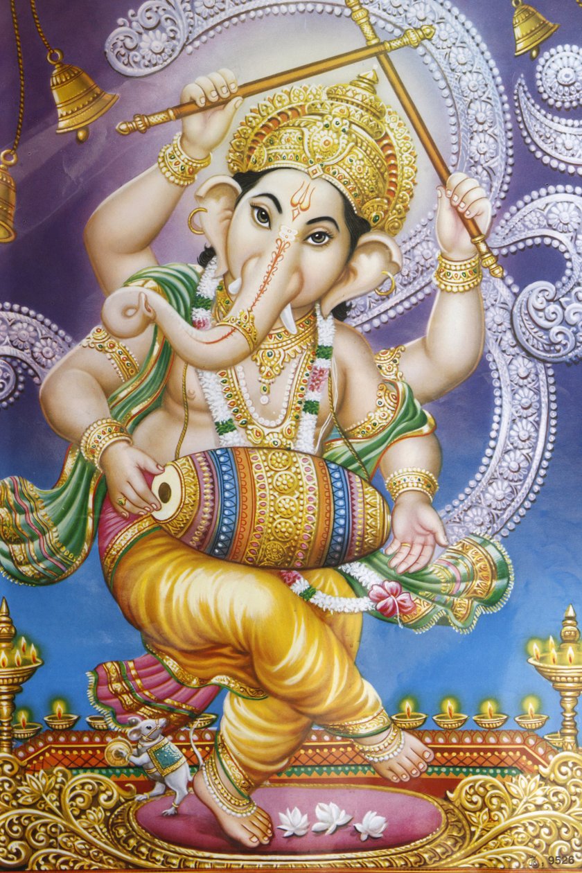 Dansande Ganesh bild, Rishikesh, Indien av Unbekannt