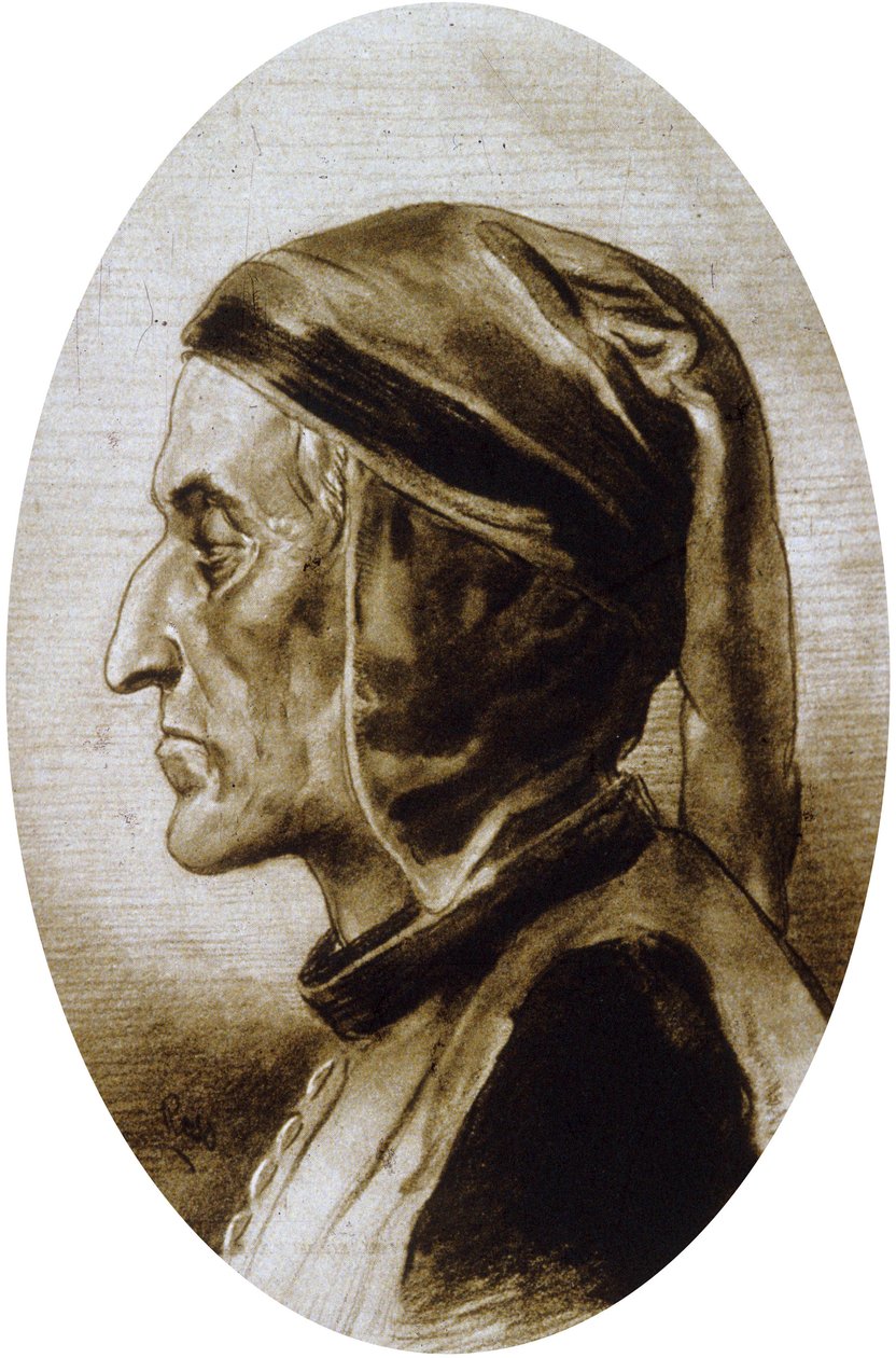 Dante Alighieri (teckning) av Unbekannter Künstler