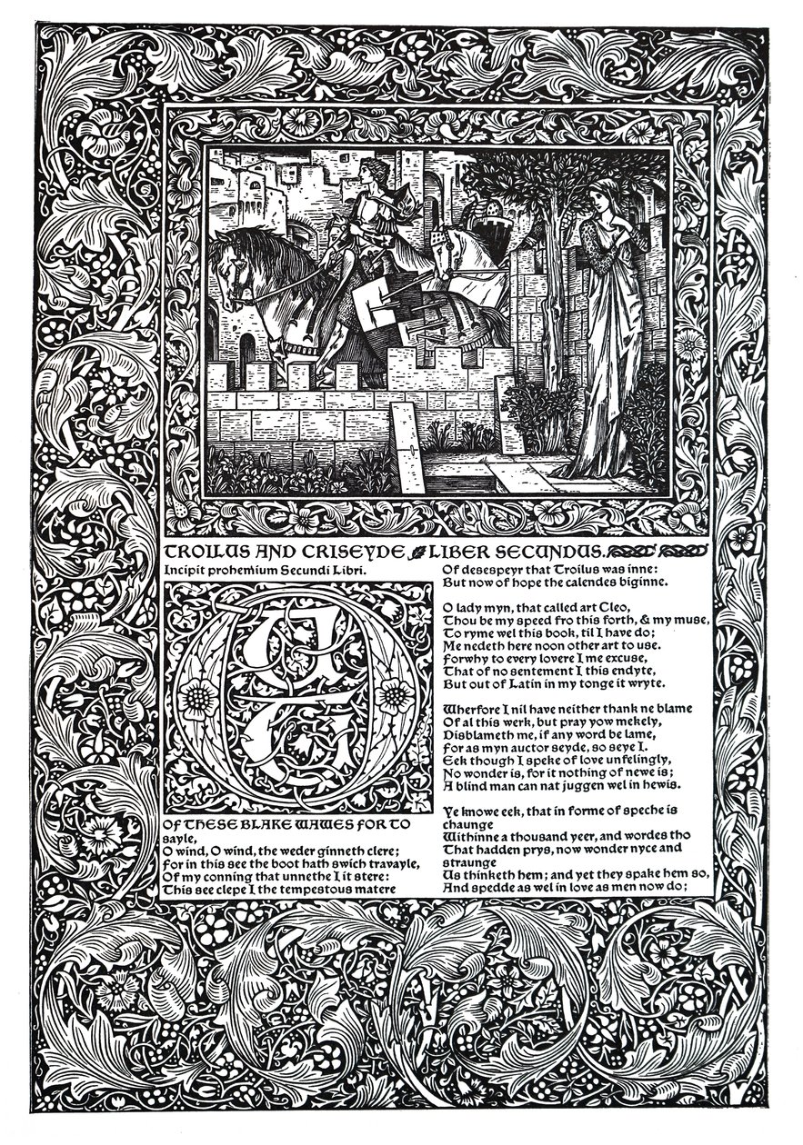 Dekorativ dikt av Geoffrey Chaucer av Unbekannt