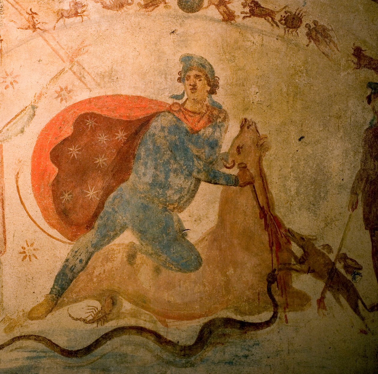 Mithraeum のフレスコ画の詳細 (写真)スウェーデン語 av Unbekannter Künstler