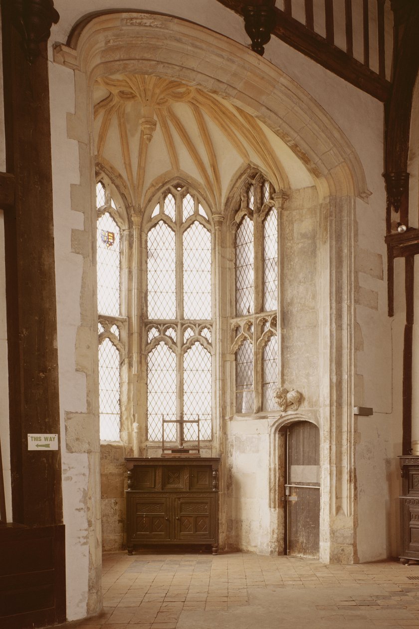 Detalj av ett fönster i Great Hall, Gainsborough Old Hall, Lincolnshire (foto) av Unbekannt