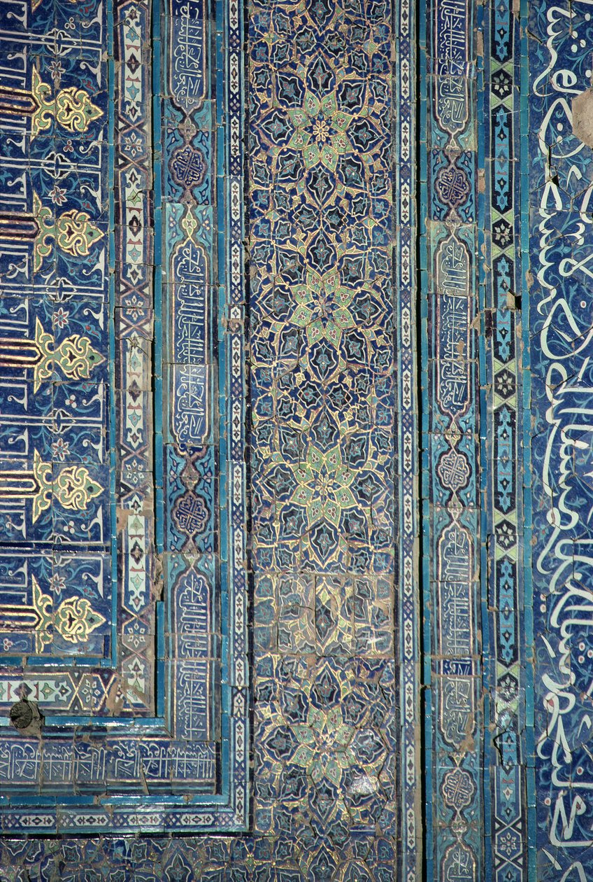 Detalj av valvdekoration, Palace of Ak-Sarai (Vita palatset) sent 1300-tal (foto) av Unbekannt