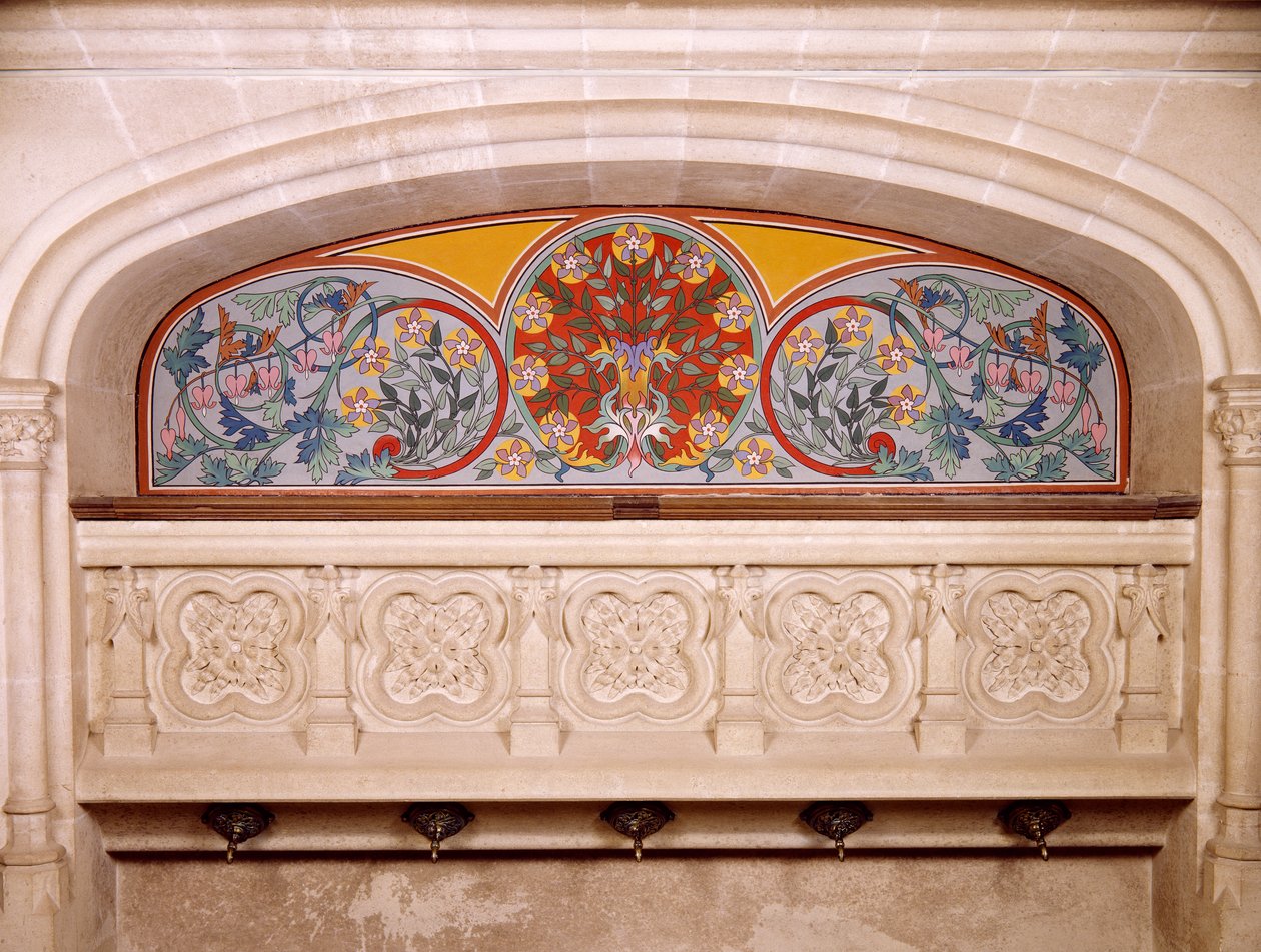 Detalj av dekoration av Chateau de Roquetaillade, Frankrike av Benjamin Baud