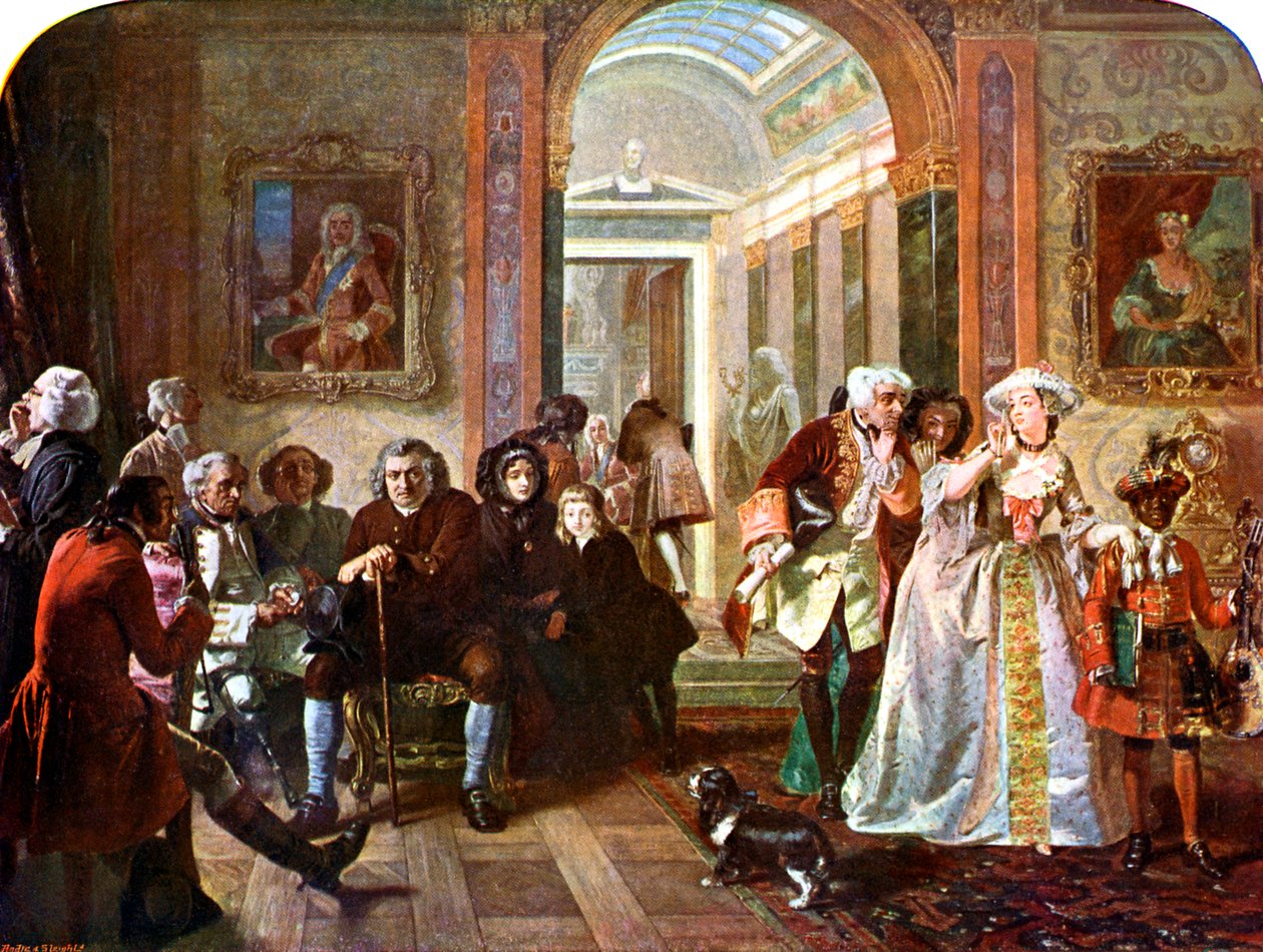 Doktor Johnson i förrummet hos Lord Chesterfield av Unbekannter Künstler