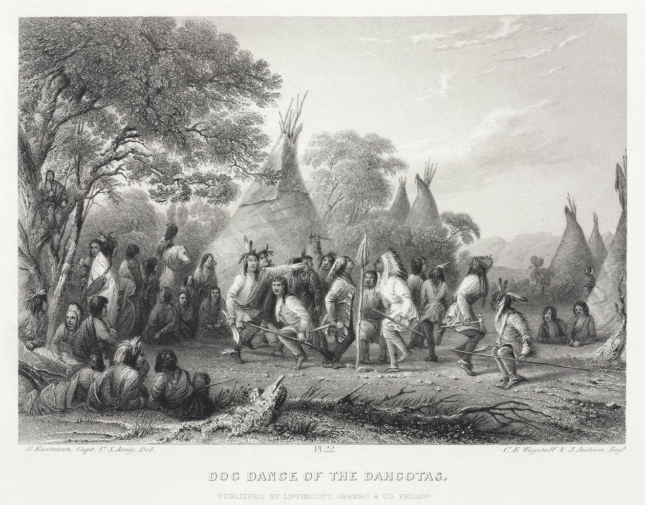 Dog Dance of the Dahcotas [sic], Nordamerika av Unbekannt