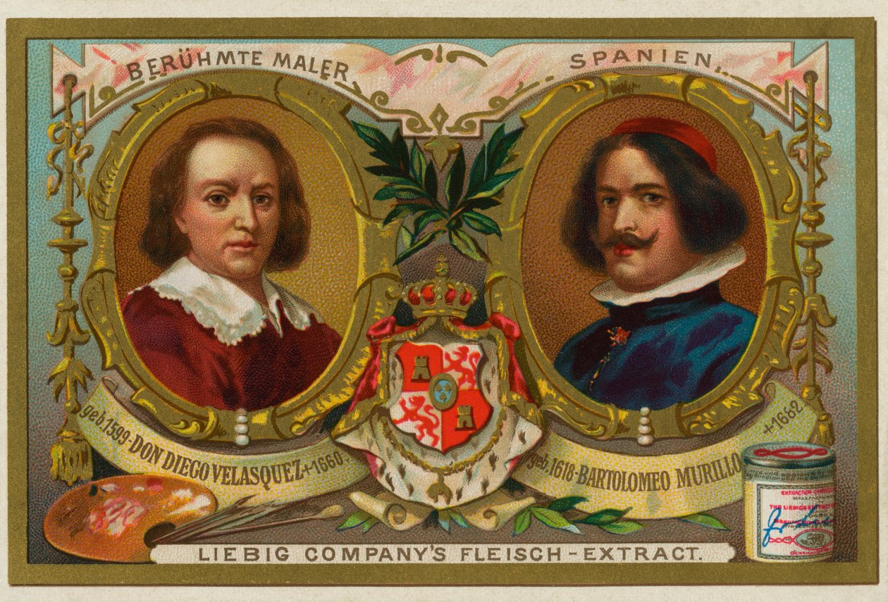 Don Diego Velasquez och Bartolmeo Murillo av Leopold Blonder