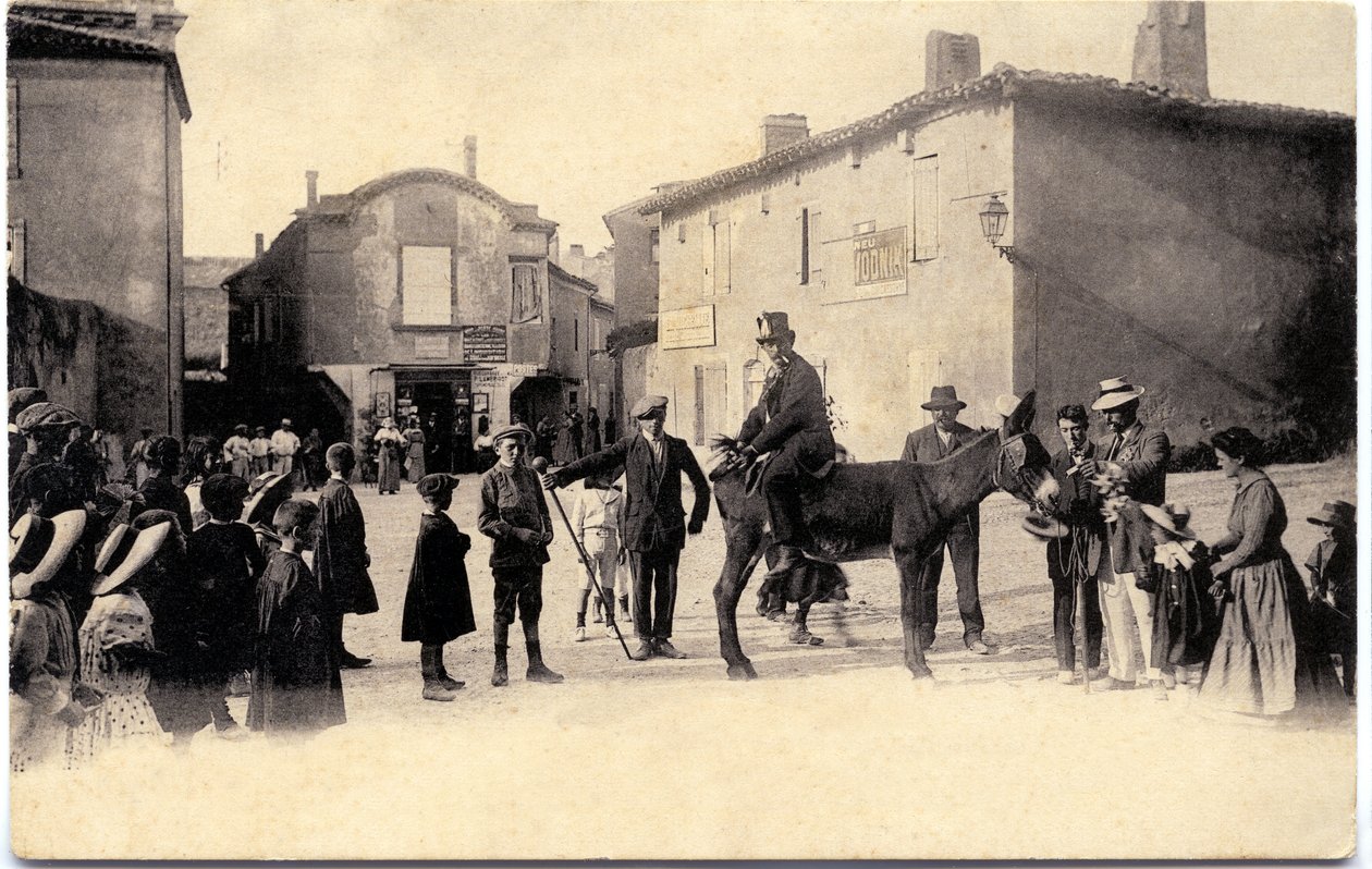 Åsnetorn omkring 1900, Carcassonne (vykort) av Unbekannter Künstler