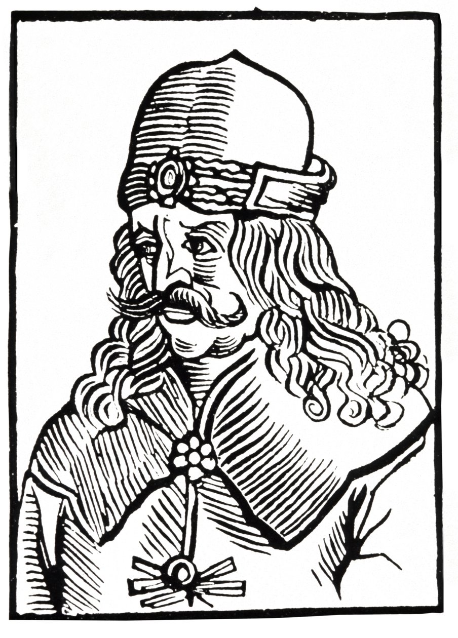 Dracula, ca 1550 (träsnitt) av Unbekannter Künstler