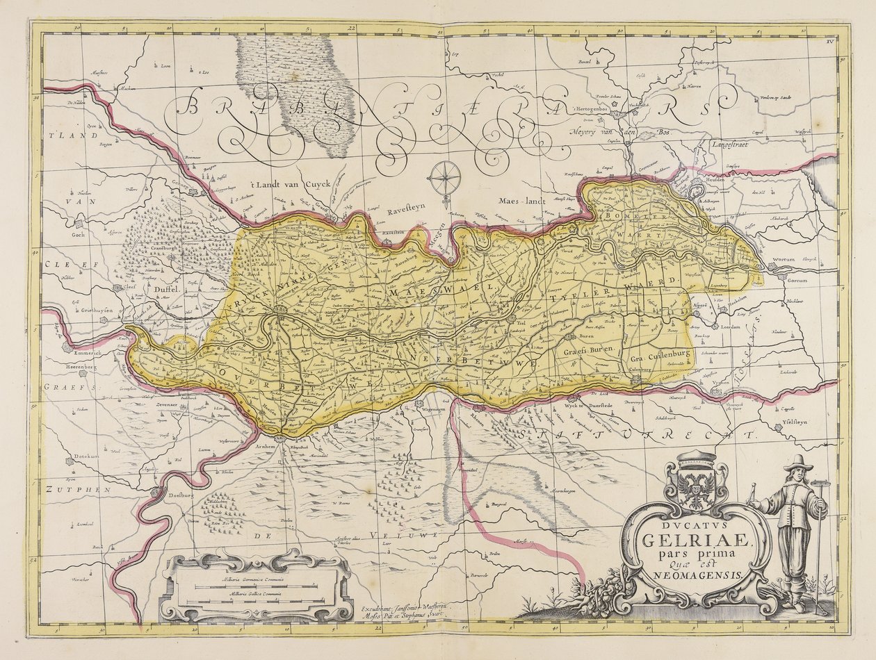 Ducatus Gelriae pars prima quae est Neomagensis auctore Bartholdo Wicheringe. av Unbekannter Künstler