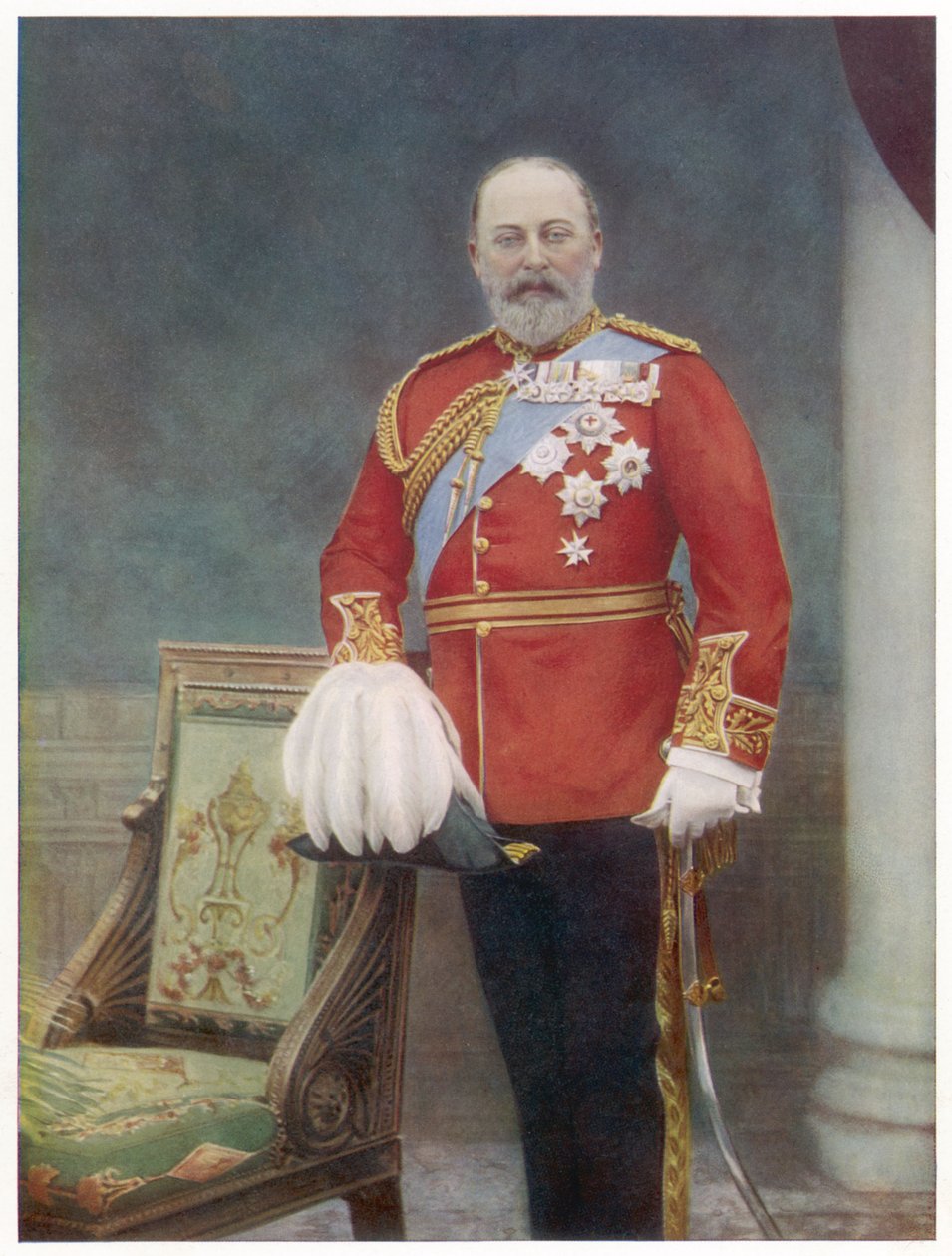 Edward VII (1841-1910) kung av England 1901-1910, foto av Downey av Unbekannter Künstler