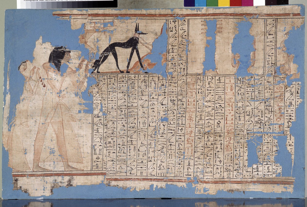 Egypten: Papyrus från den 19:e dynastin i namnet Praemheb. Medelhavets arkeologiska museum, Marseille av Unbekannter Künstler