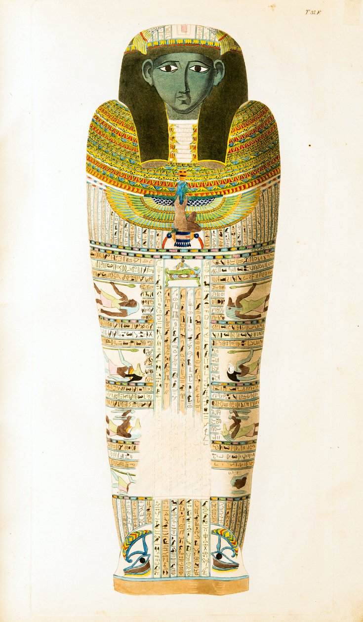 Egyptian Sarcophagus - Illustration från Atlas of Egypt av Unknown