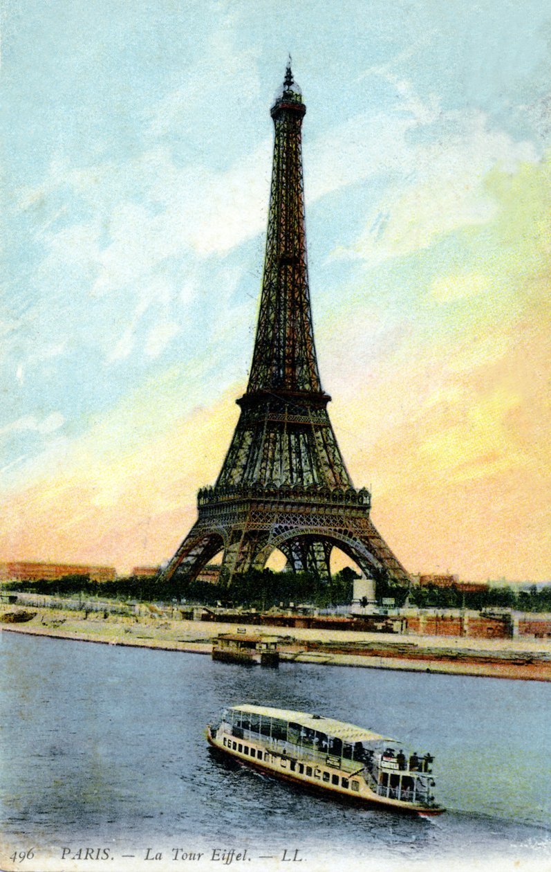 Eiffeltornet, Paris. Tidigt 1900-tal. av Unbekannter Künstler