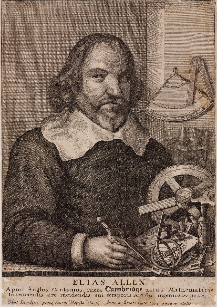 Elias Allen, matematiker och instrumentmakare, ca 1630 av Unbekannt