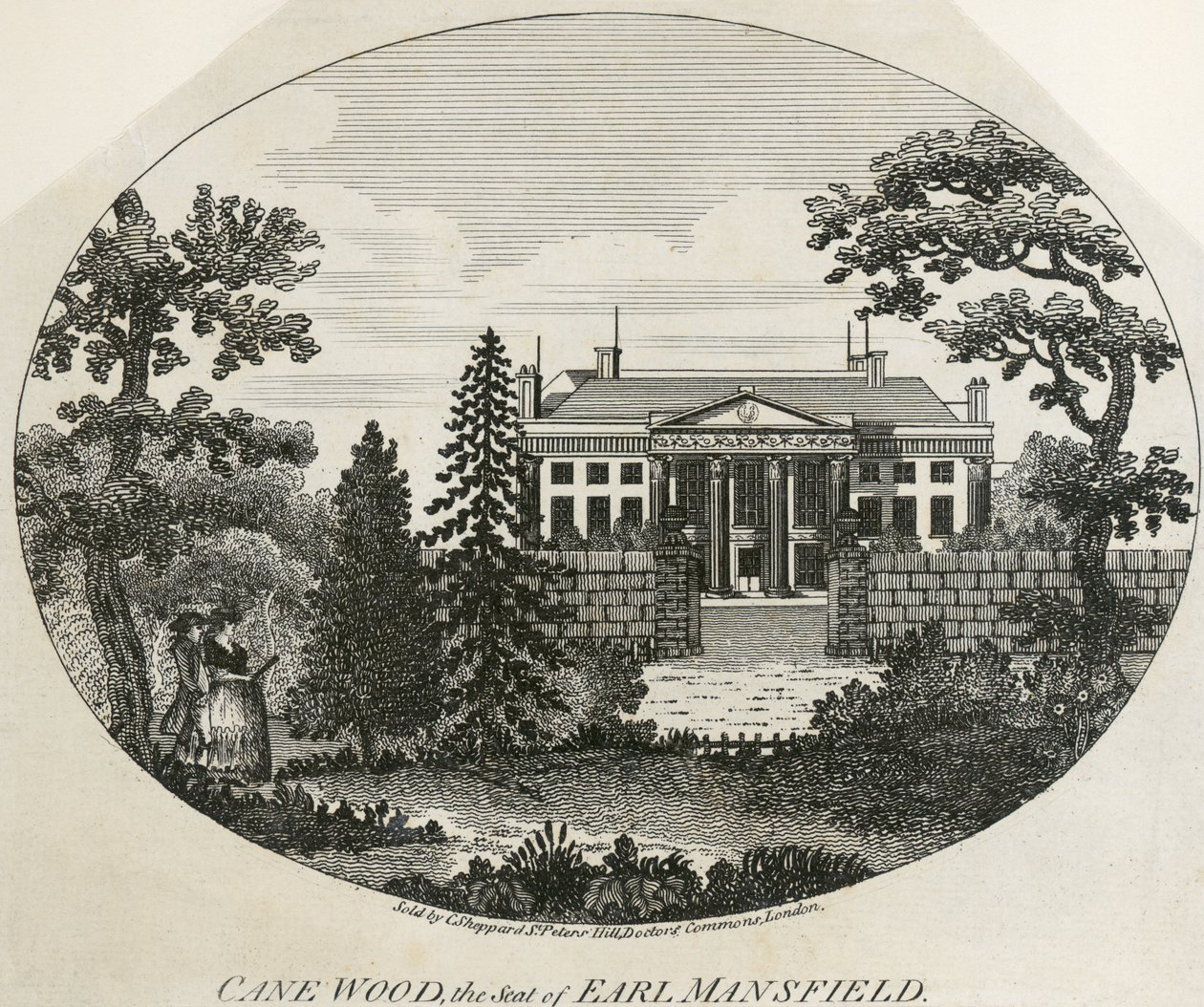 Gravyr av Kenwood House av Unbekannter Künstler