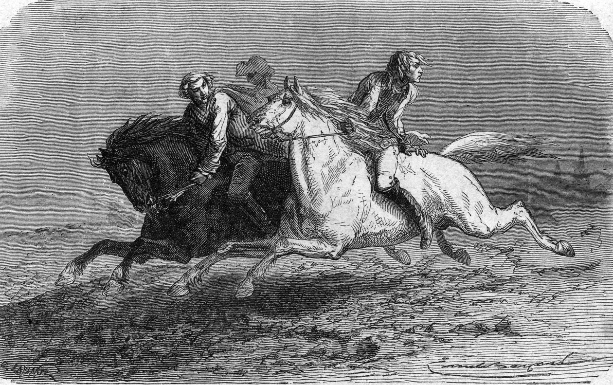 Frédéric de Trencks flykt från fästningen Glatz i Polen (1746) av Unbekannter Künstler