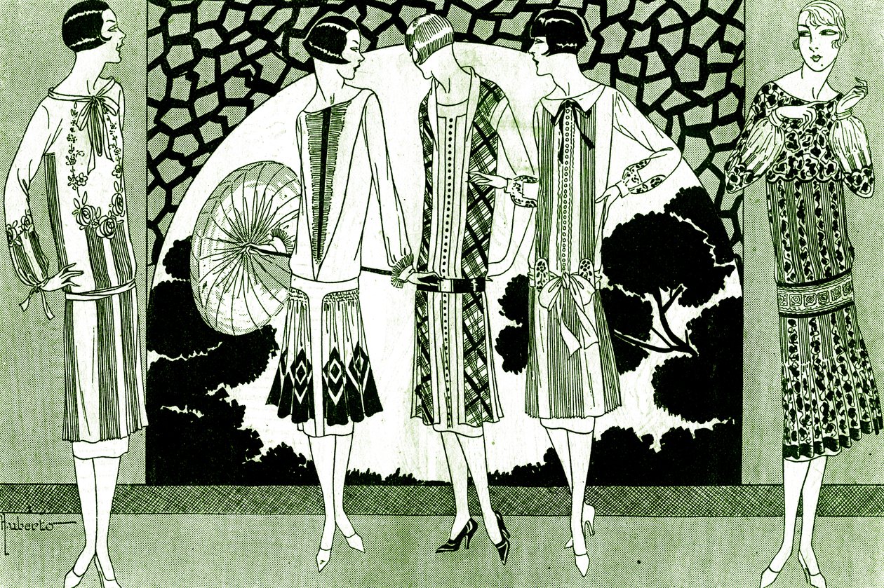 Mode: klänningar i maj 1925 av Unbekannter Künstler
