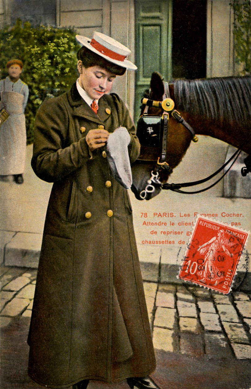 Kvinnlig busschaufför, Paris - tidigt 1900-tal av Unbekannter Künstler