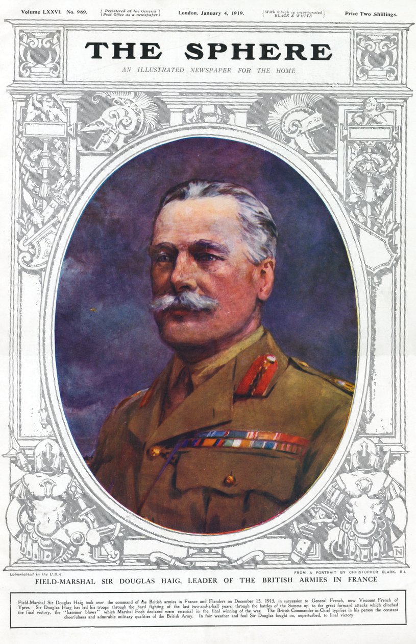 Field - Marshal Sir Douglas Haig, ledare för de brittiska arméerna i Frankrike av Unbekannter Künstler