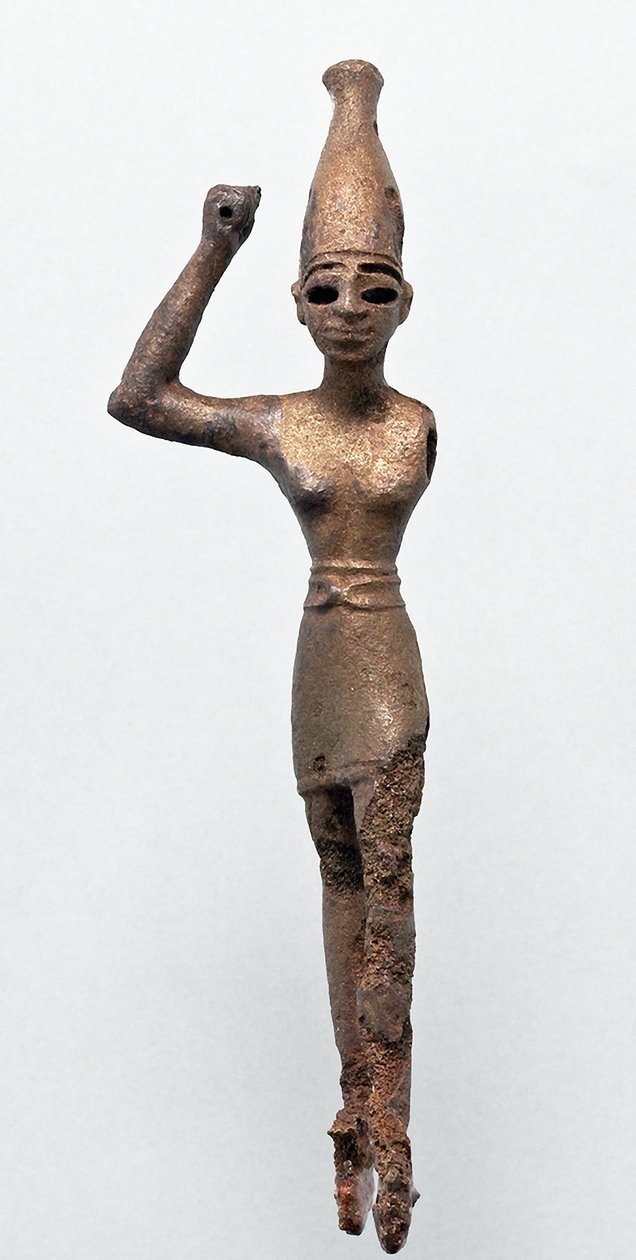 Statyett av guden Baal, Megiddo, 1300-1200 f.Kr av Unbekannt