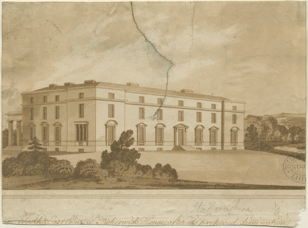 Fisherwick Hall: akvatintgravyr och [?1800-talet] av Unbekannt