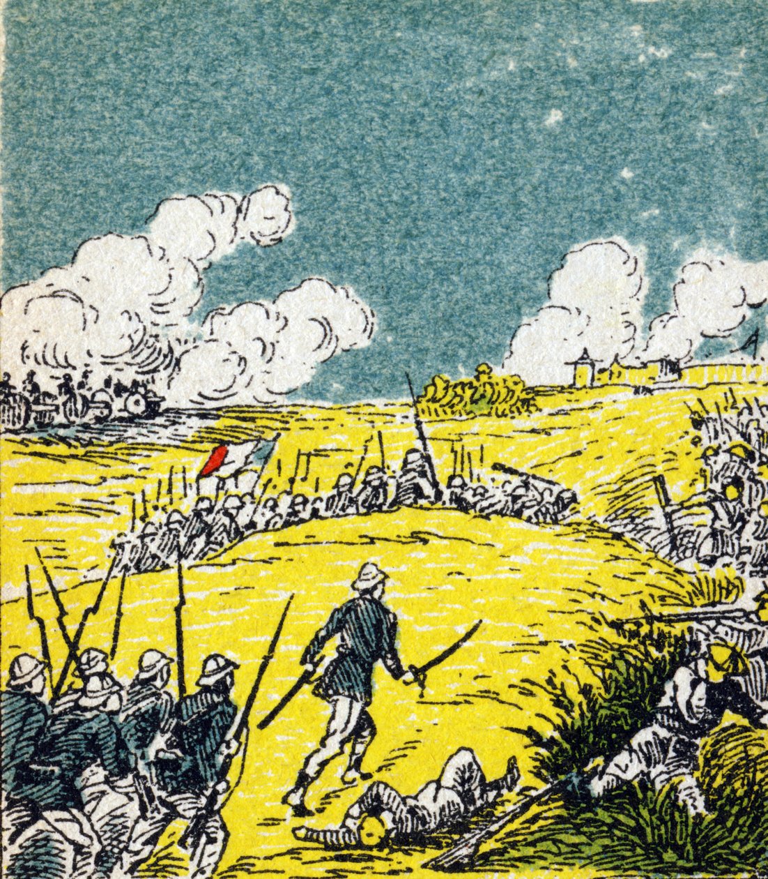 Frankrike till Tonkin. Gravyr i "Histoire de France". Serie reklambilder publicerade på uppdrag av Louit, 24 rue d