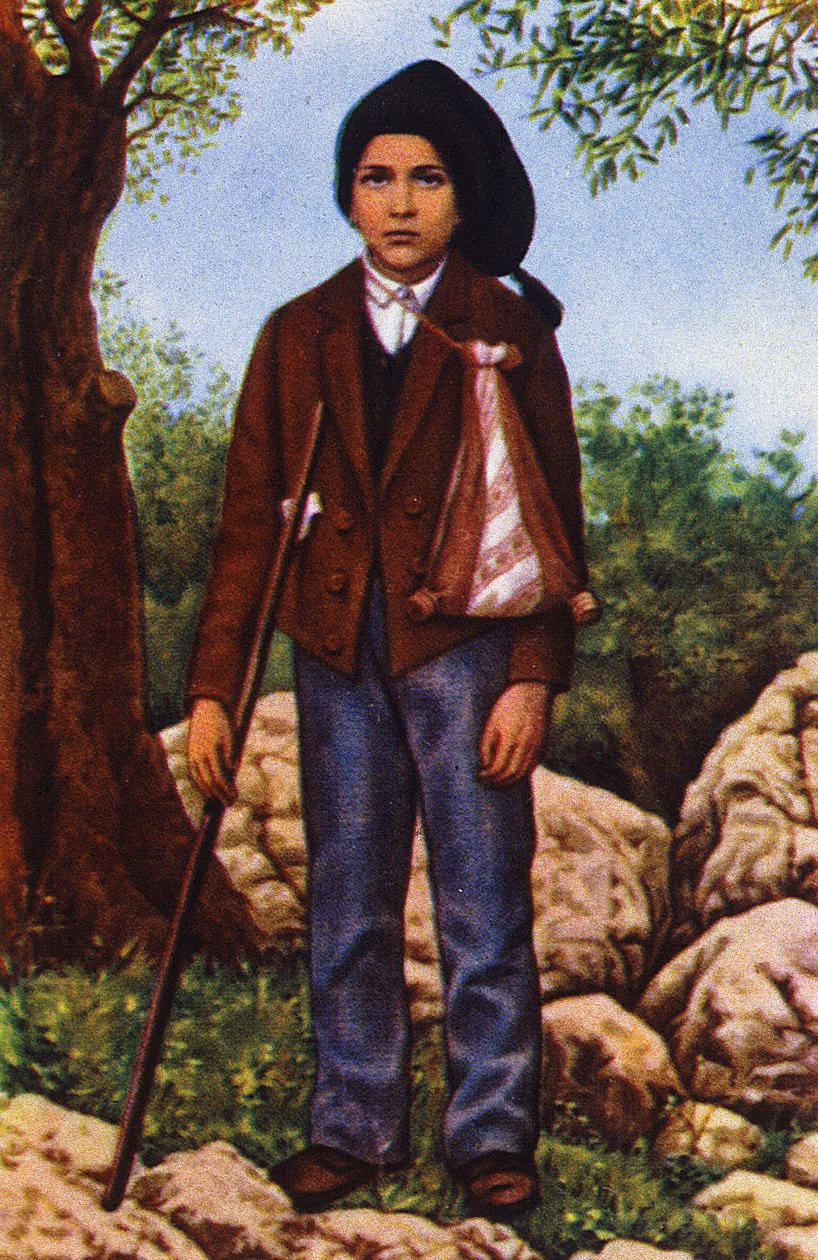 Francisco Marto som såg Jungfru Maria i Fatima 1917, ca 1920-1930 (vykort) av Unbekannter Künstler