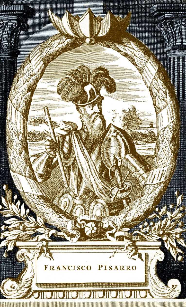 Francisco Pizarro av Unbekannter Künstler