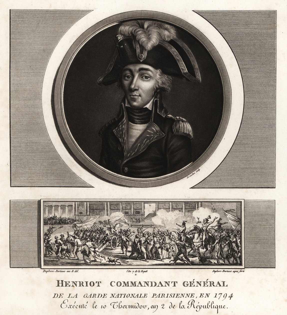 Francois Henriot, jakobinsk ledare, generalkommandant för det parisiska nationalgardet, avrättad 1794 av Unbekannt