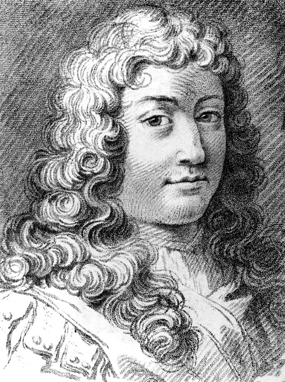 Francois de La Rochefoucauld (1613-1680) fransk författare och moralist, gravyr av Unbekannter Künstler