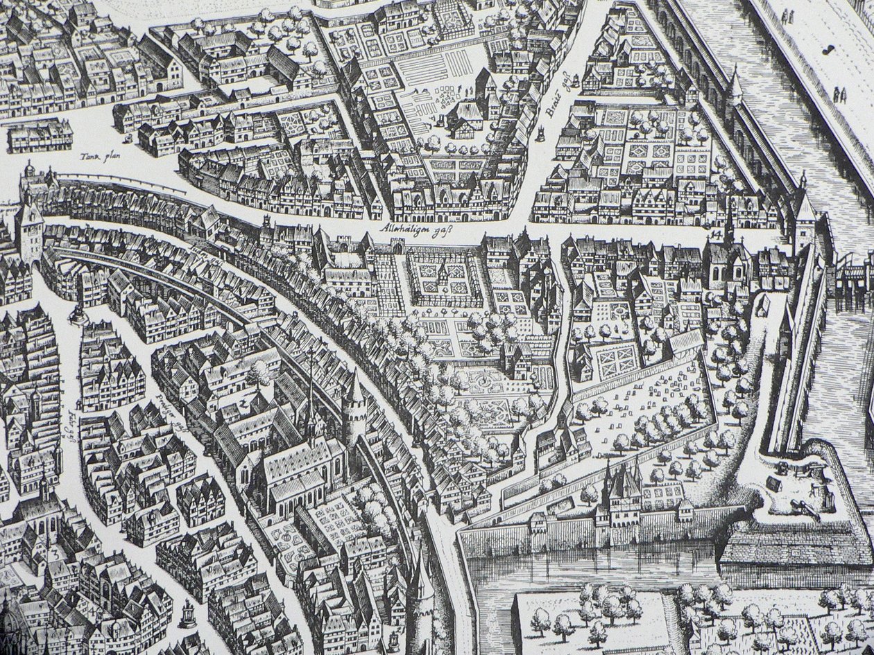 Frankfurt Judengasse 1628 av Unbekannter Künstler
