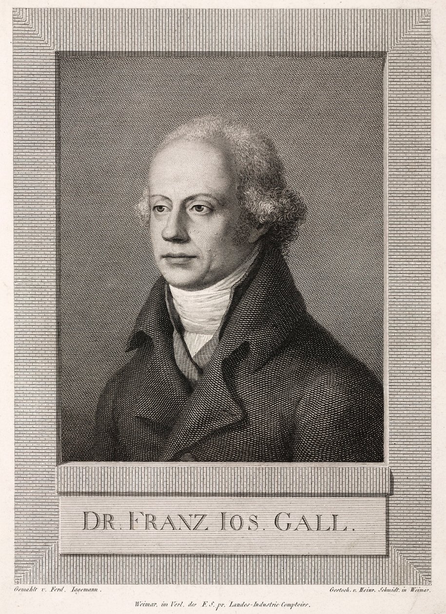 Franz Joseph Gall, tysk anatom och frenolog, ca 1800 av Unbekannt