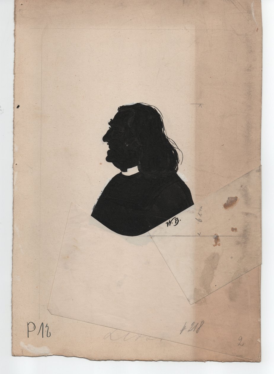 Franz Liszt (1811-1886) (c. 1850, silhuett) av Unbekannter Künstler