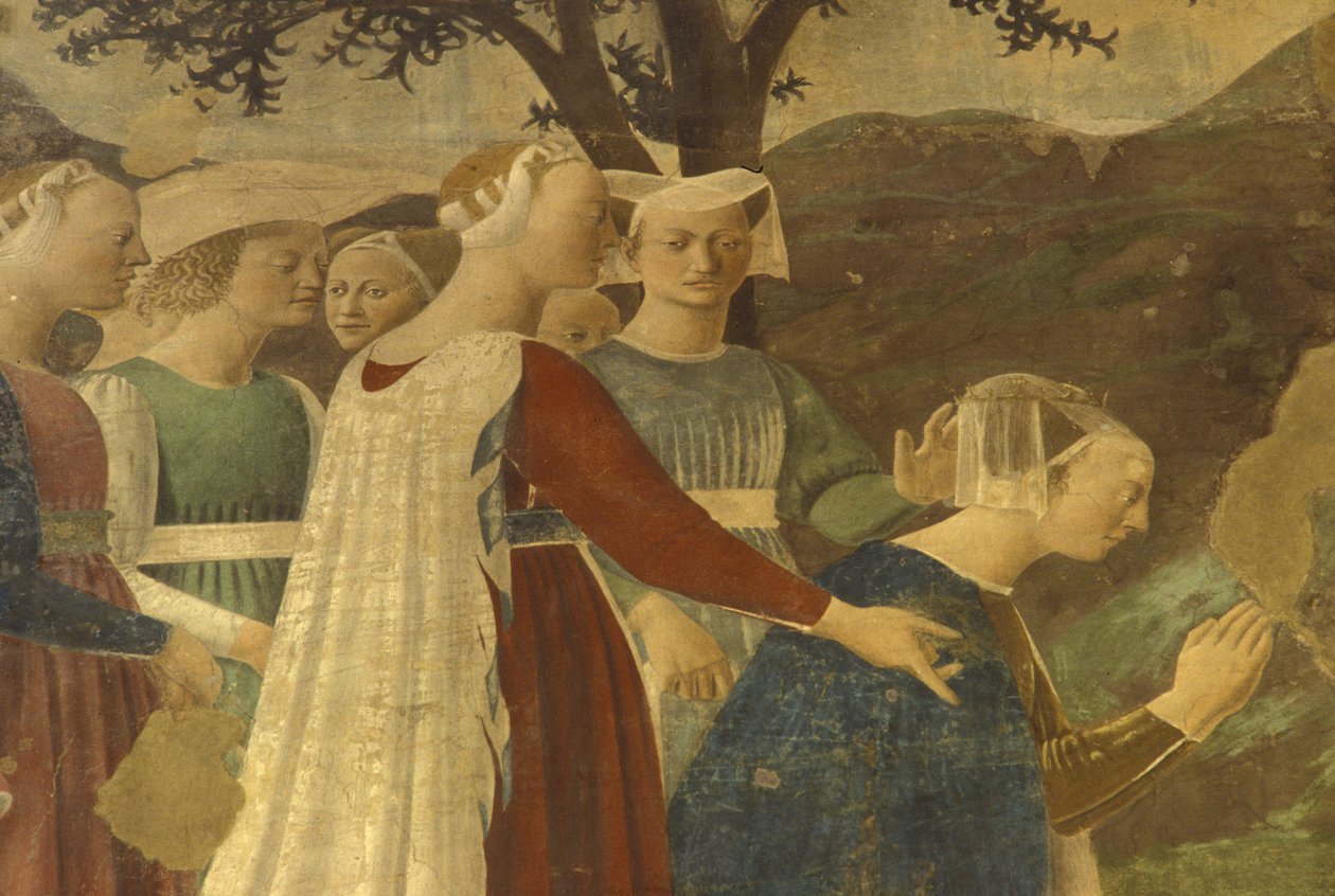 Fresco, San Francesco basilika, Arezzo, Toscana, Italien av Unbekannter Künstler