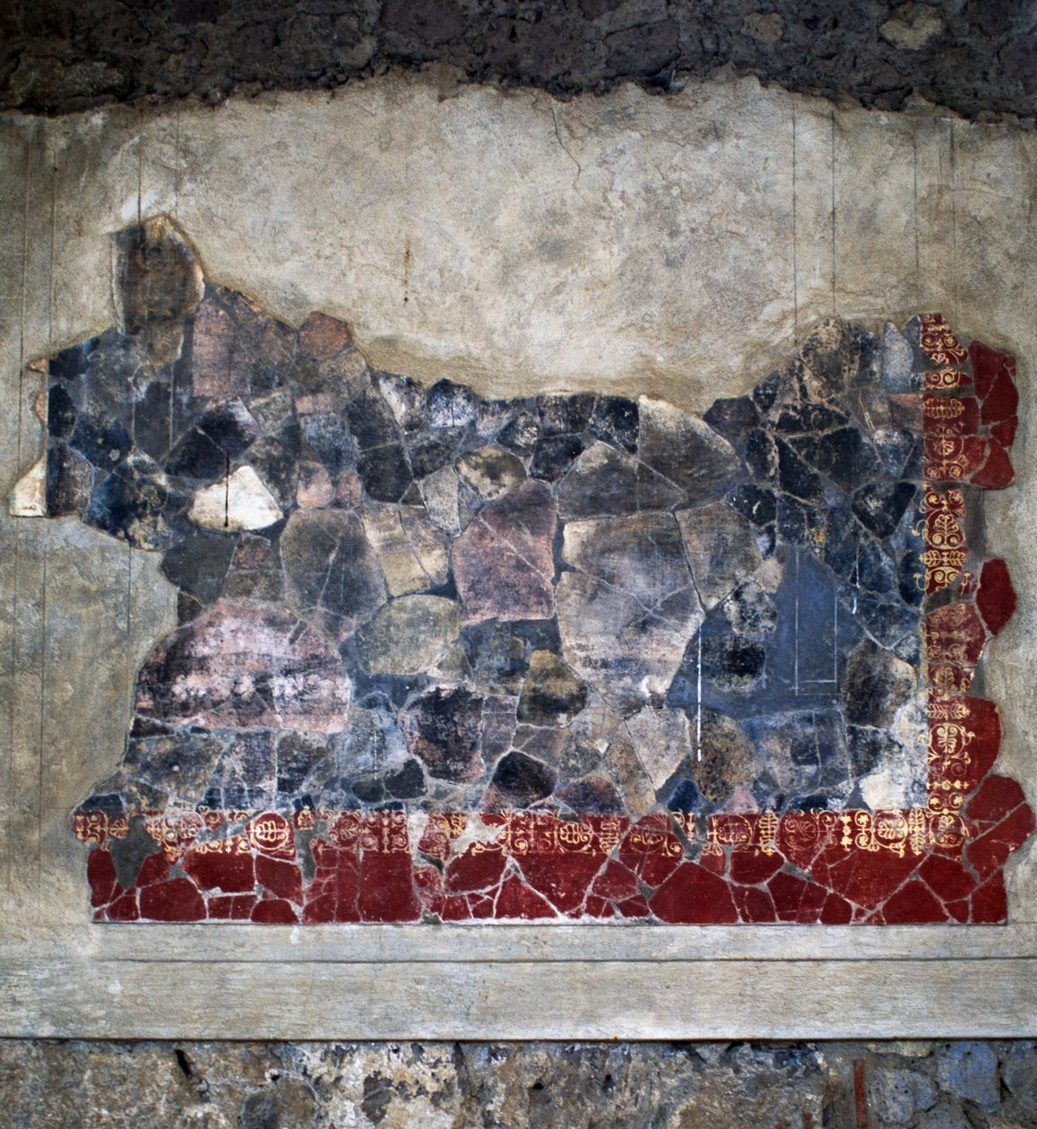 Fresk, Villa Arianna, Stabiae, Kampanien, Italien, romersk civilisation, 2:a århundradet f.Kr., Detalj av Benjamin Baud