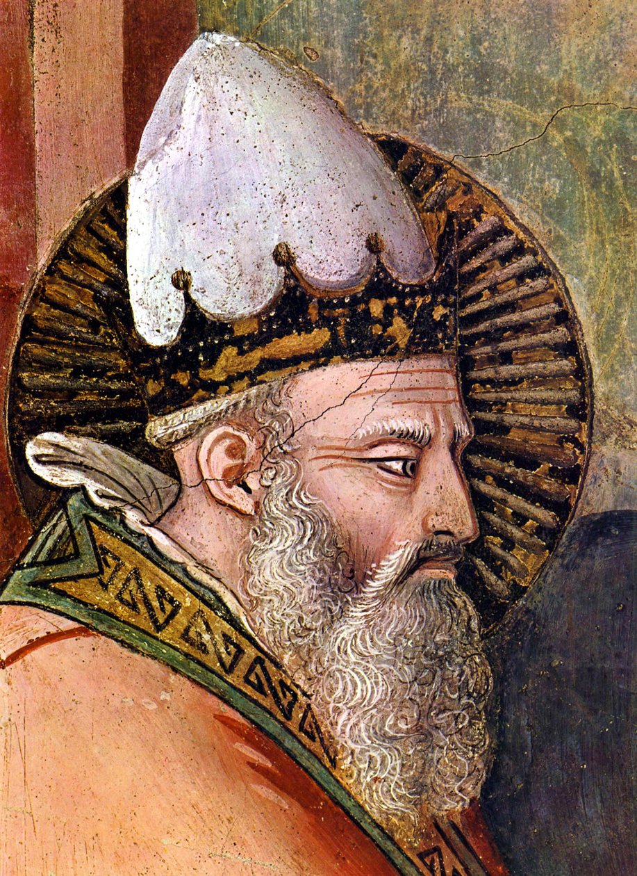 Fresko av Maso di Banco (1341 - 1346), detalj av Berättelsen om nyårsafton (fresco) av Unbekannter Künstler