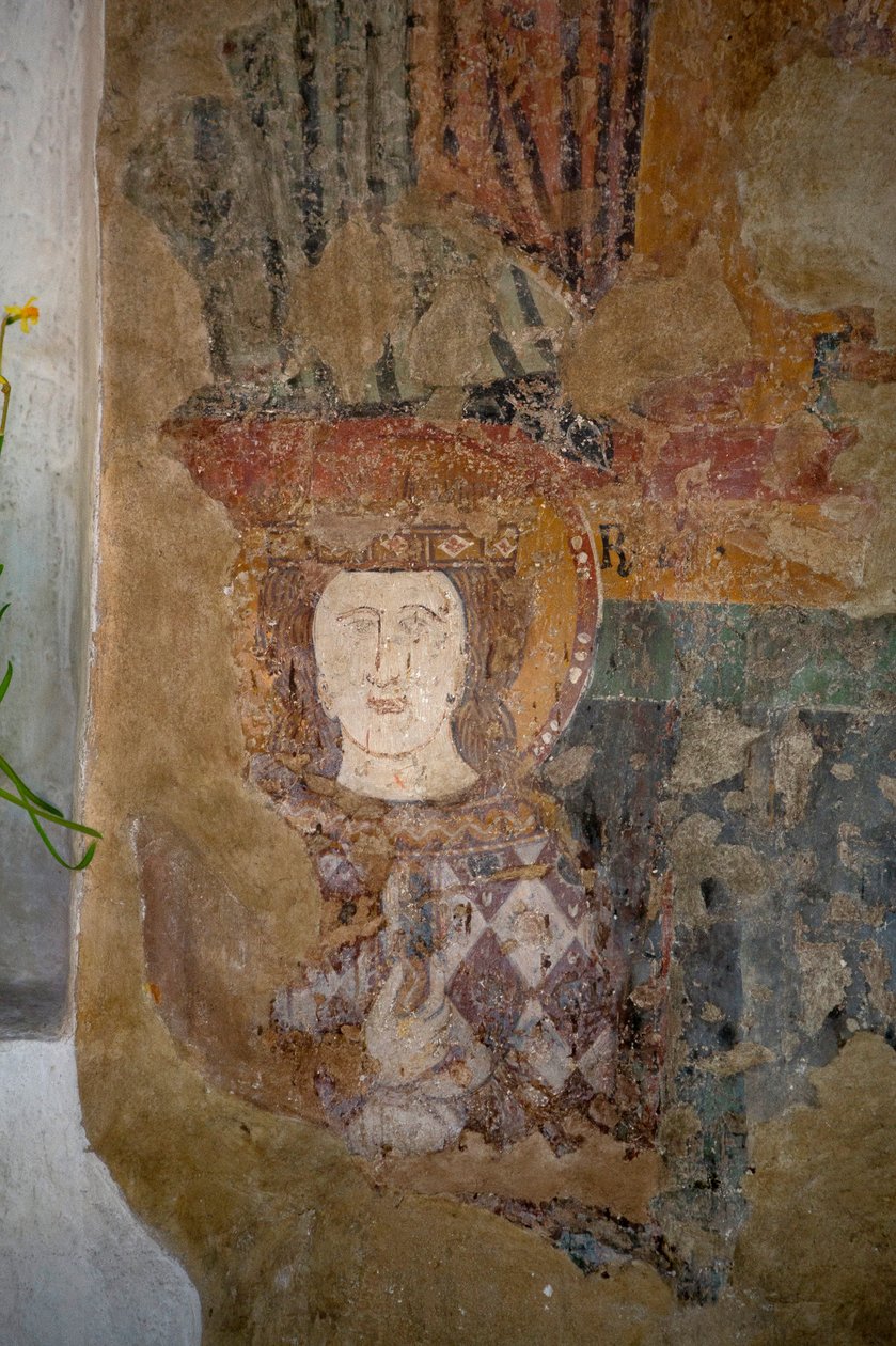 Fresk i Santa Maria Assunta-kyrkan, Arqua Petrarca, Veneto, Italien (foto) av Leopold Blonder