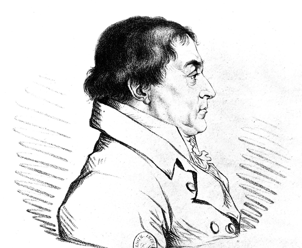 Friedrich Wilhelm greve von Bulow och av Dennewitz (1755-1816) (gravyr) av Unbekannter Künstler