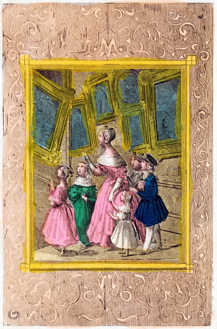 Frontispice av "Abecedary of the museum of small children eller val av ämnen som representerar kvaliteter att imitera och fel att undvika".1830 (tryck) av Unbekannt