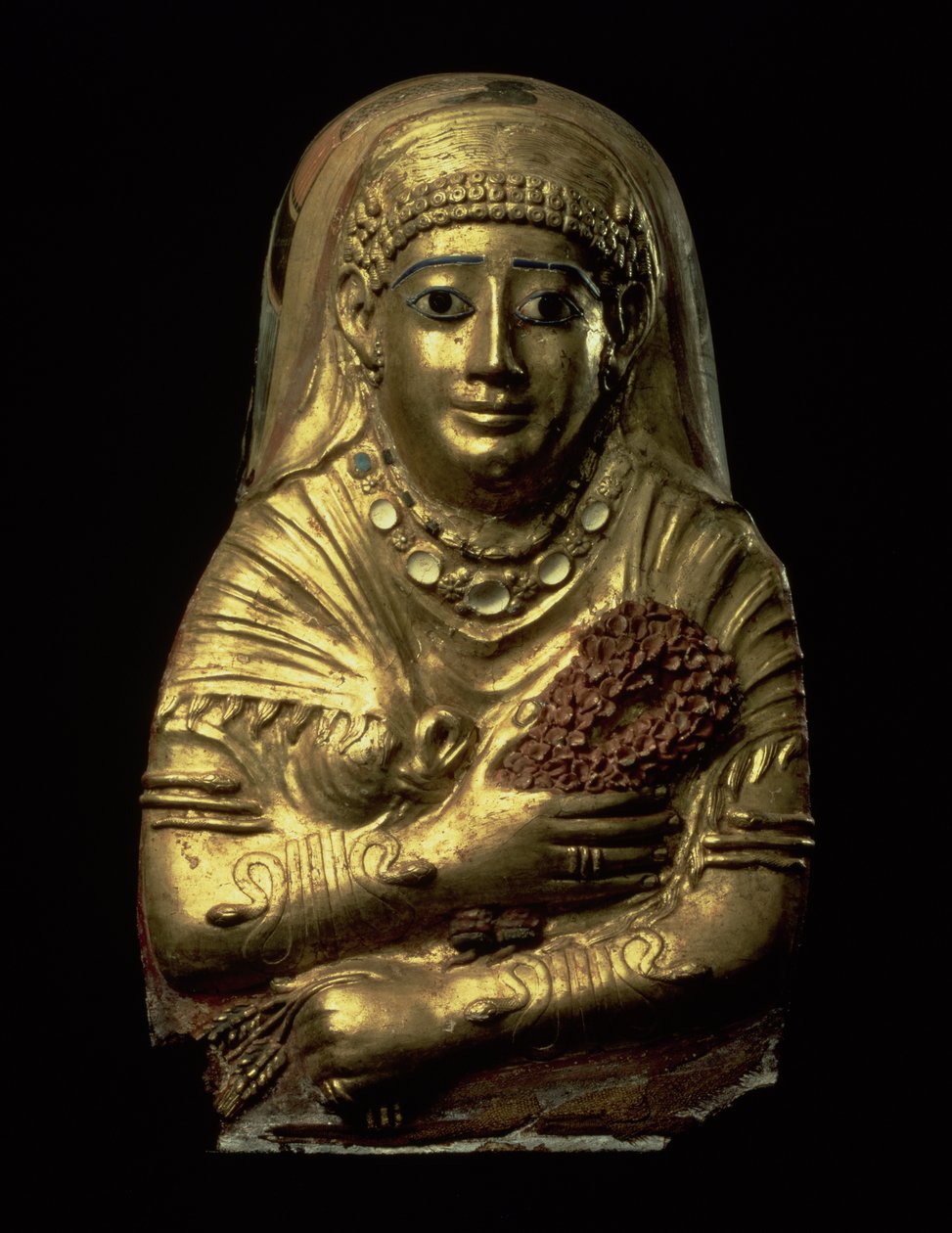 Funerary Cartonnage of a Lady of Means, romersk kejsarperiod (1:a århundradet e.Kr.) av Unbekannt