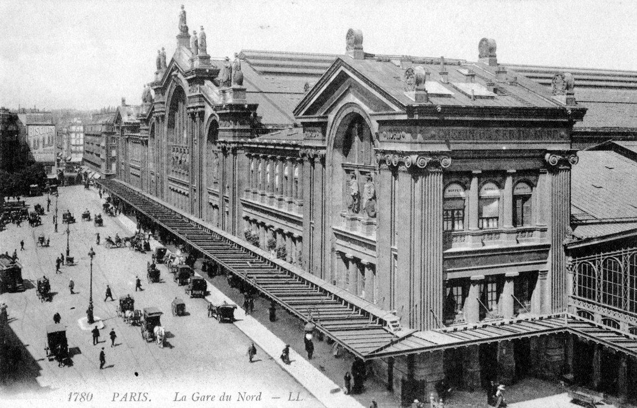 Gare du Nord, Paris, ca 1900 av Unbekannter Künstler
