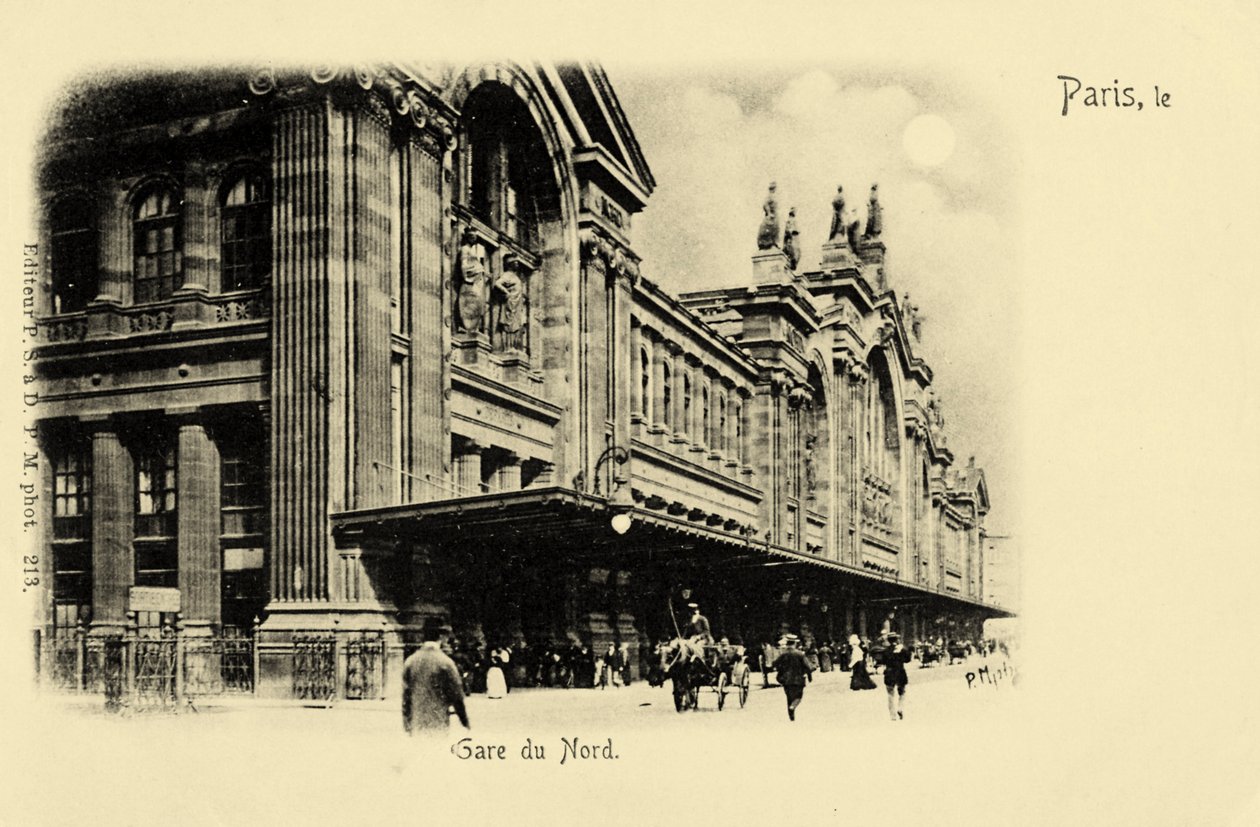 Gare du Nord, Paris, ca 1900 av Unbekannter Künstler