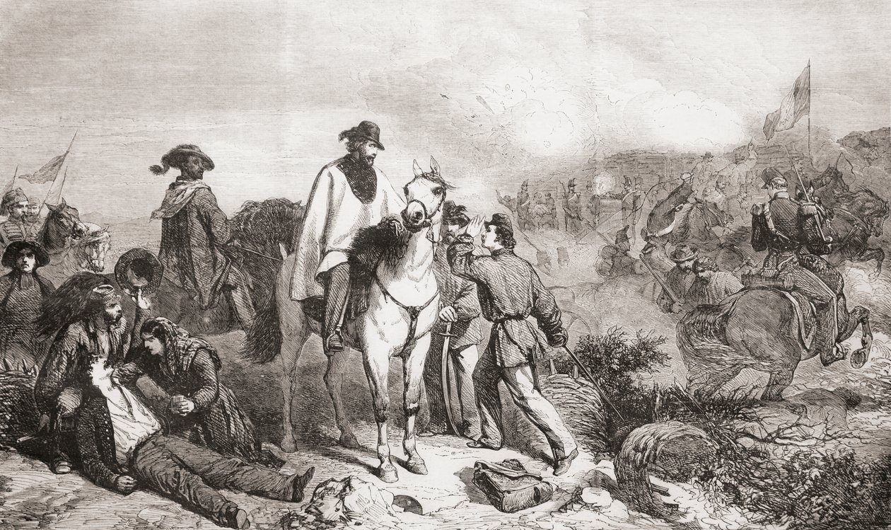 Garibaldi i Italien under belägringen av Rom 1849 av Unbekannter Künstler