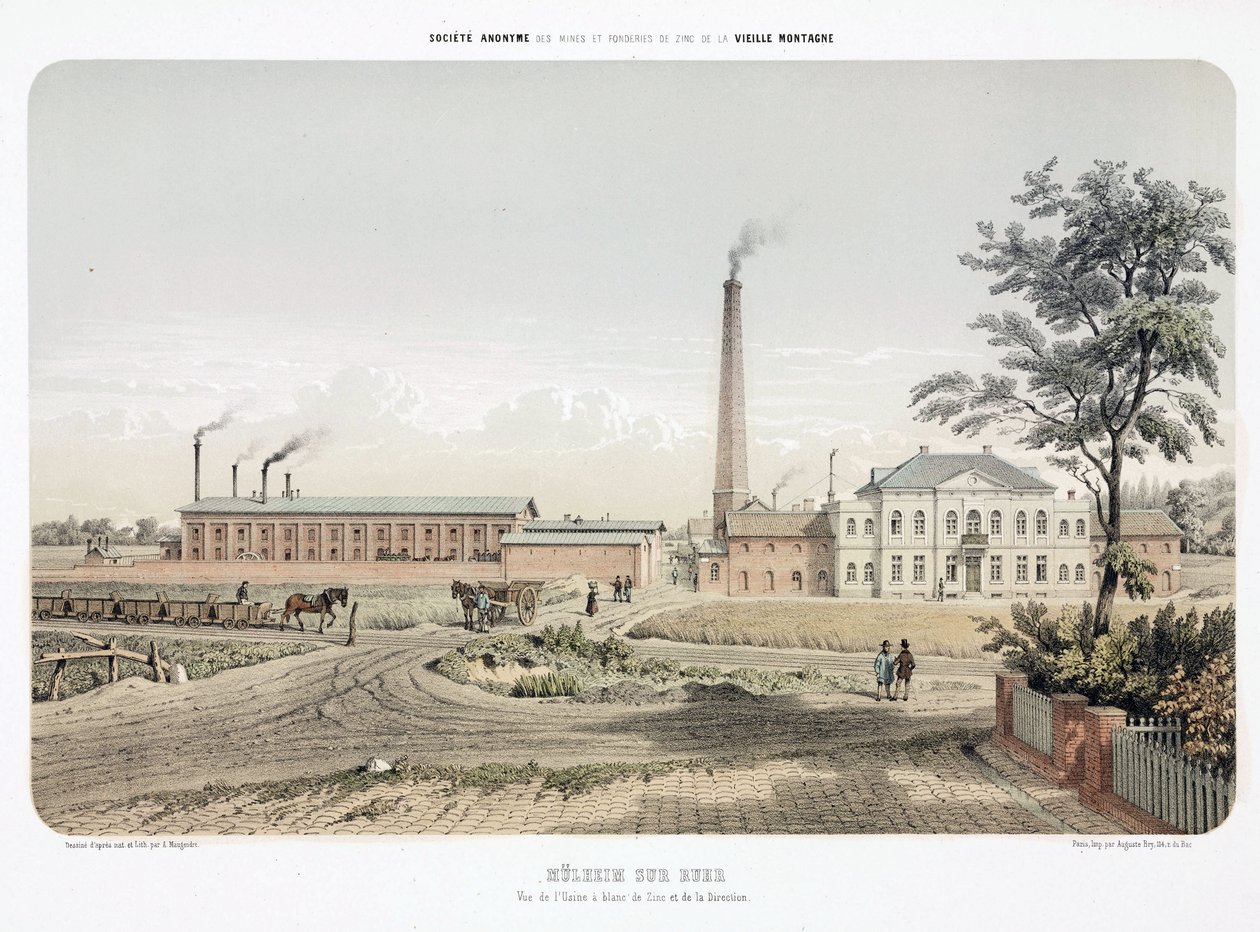 General Industrial Scenes Zinc arbetar i Mulheim an der Ruhr, Tyskland av Unbekannt