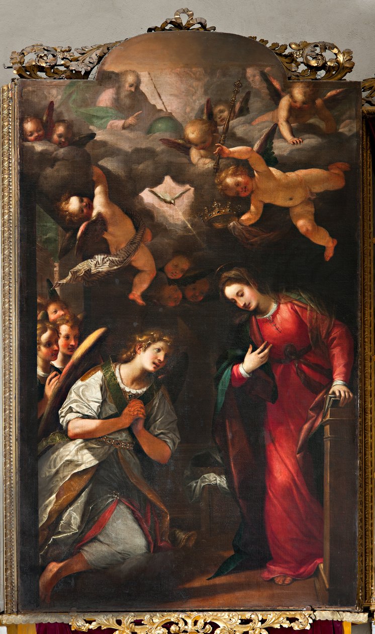 Genua, Duomo (St Lawrence Cathedral), inuti, norra gången: "Bekännelse, av G av Unbekannter Künstler